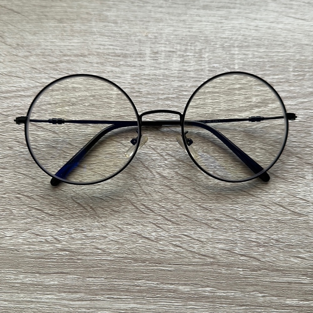 Round frame blue light glasses